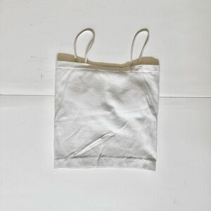 Shein cropped ribbed white tank top, unworn